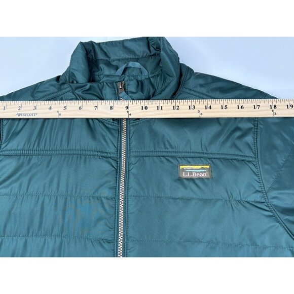 LL Bean Mountain Classic Puffer Jacket Men’s L Reg Green Full Zip Lightweight - Picture 12 of 13